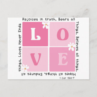 Postal El amor es... 1 Cor 13:6-7