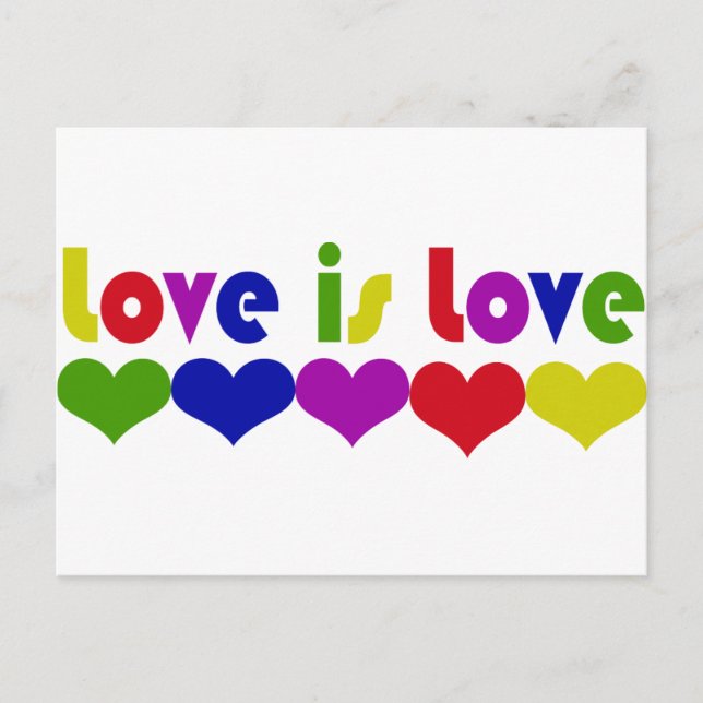 Postal El amor es amor (Anverso)