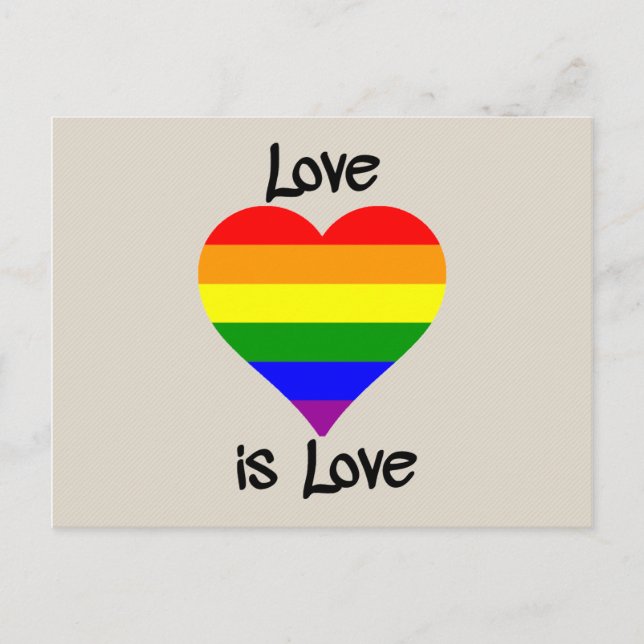 Postal El amor es amor (Anverso)