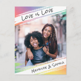 Postal El amor es amor el arcoiris moderno agrega tu foto