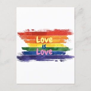 Postal El amor es amor, el diseño del orgullo