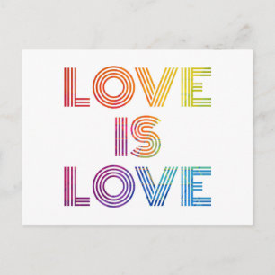 Postal El amor es amor   Rayas modernas