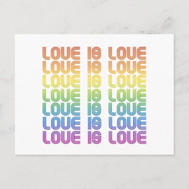 Postal El amor es amor retro (Anverso)