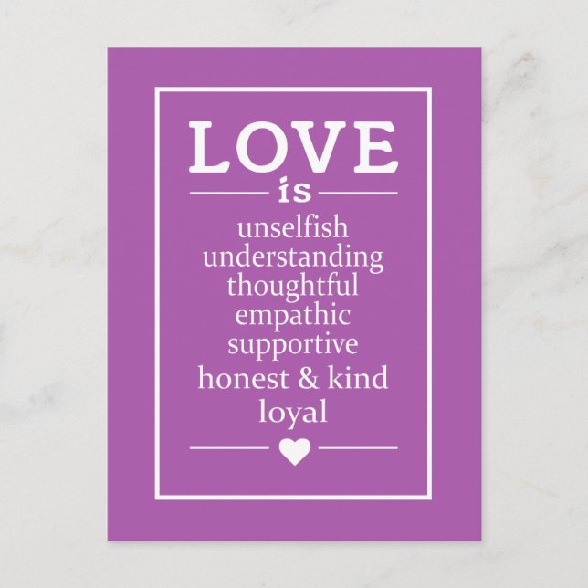 Postal El amor es... cartas de texto personalizado y tarj (Anverso)