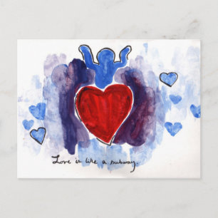 Postal el amor es como un metro