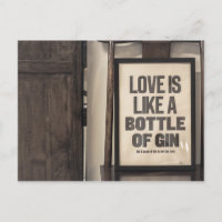 EL AMOR ES COMO UNA BOTELLA DE GIN