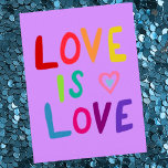 Postal EL AMOR ES EL AMOR DEL Arcoiris colorido<br><div class="desc">Añade tu propio texto o lo usa como arte mural en un marco o atascado en un tablero. ¡Sería divertido para una habitación, como postal de cumpleaños, o para alegrar el día de alguien! También puede elegir un color de fondo. Consulta mi tienda para ver más artículos como botón, tazas,...</div>