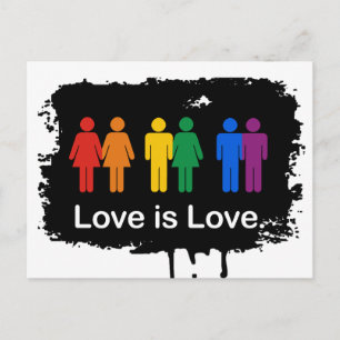 POSTAL EL AMOR ES EL AMOR NEGRO