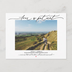 Postal El amor es el aplazamiento del paciente Boda