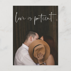 Postal El amor es el Boda del paciente pospuesto el cambi