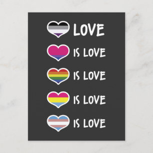 Postal El amor es el orgullo del amor LGBT Igualdad de de
