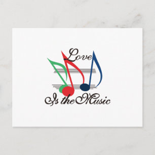 Postal El amor es la música