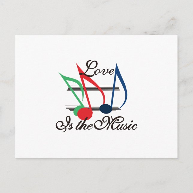 Postal El amor es la música (Anverso)