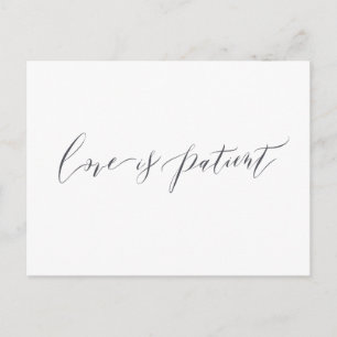 Postal El amor es la paciente postergación del boda minim