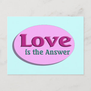 Postal El amor es la respuesta