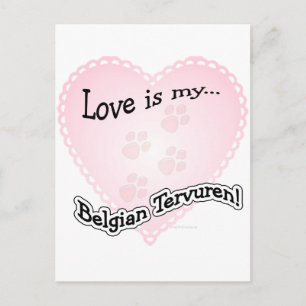 Postal El amor es mi Tervuren belga