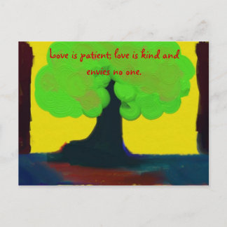 Postal El amor es paciente