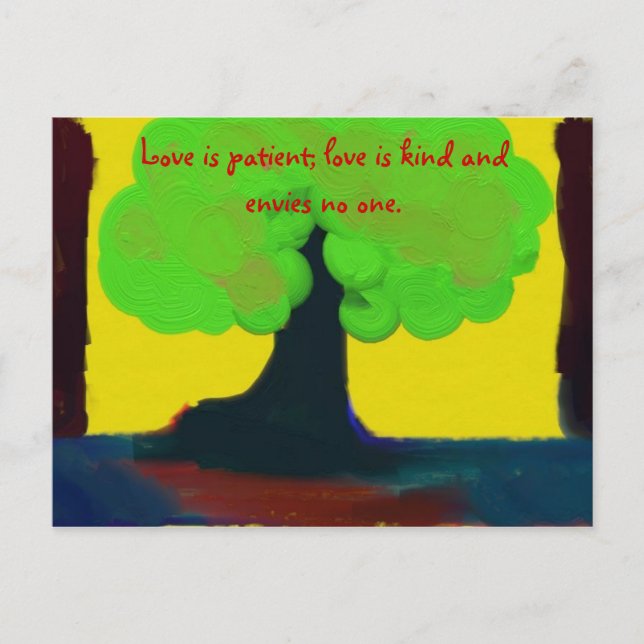 Postal El amor es paciente (Anverso)