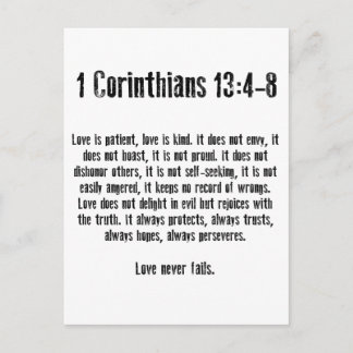 Postal El amor es paciente