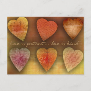 Postal El amor es paciente; el amor es amable