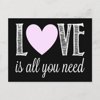 Postal El amor es todo lo que necesitas