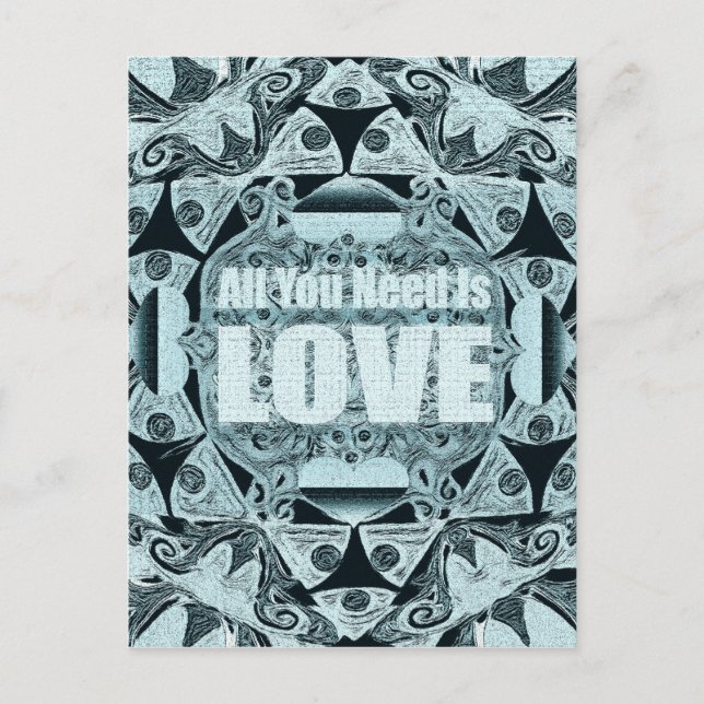 Postal El amor es todo lo que necesitas (Anverso)