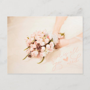 Postal El amor es todo lo que necesitas - Boda
