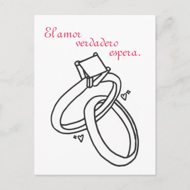 Postal El amor espera. (Anverso)