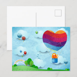 Postal El amor está en el aire