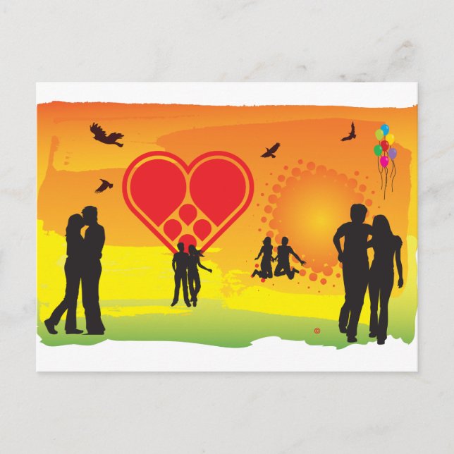 Postal ¡El amor está en el aire