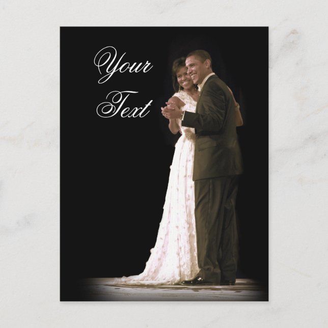 Postal El amor está en el aire, la primera pareja bailand (Anverso)