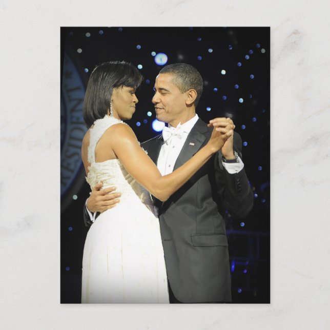 Postal El amor está en el aire, la primera pareja bailand (Anverso)