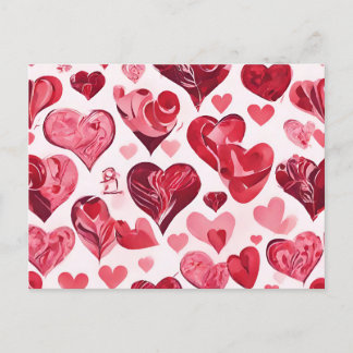 Postal El amor está en el diseño de aire-corazón