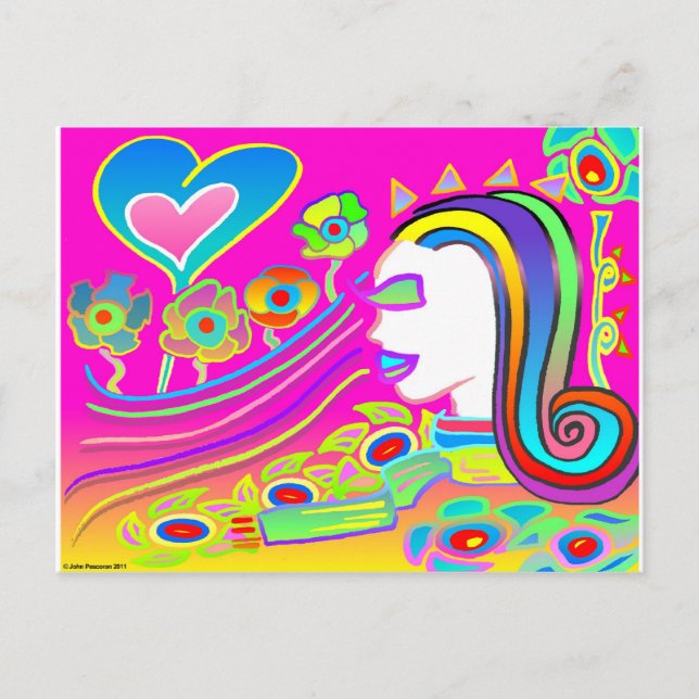 Postal El amor florecerá: Espacio de sueños (Anverso)