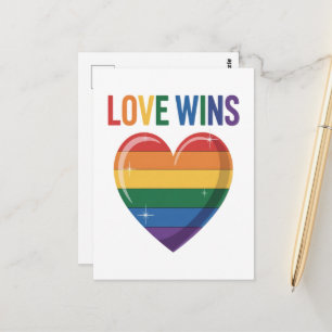 Postal El amor gana Igualdad Orgullo Gay LGBT
