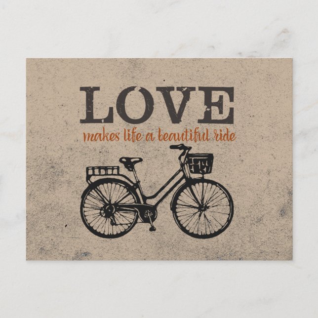 Postal El amor hace que la vida sea un viaje hermoso (Anverso)