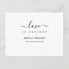 Postal El amor mínimo es el paciente pospuesto