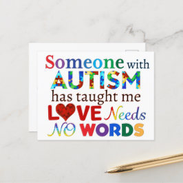 POSTAL EL AMOR NO NECESITA AUTISMO DE PALABRAS