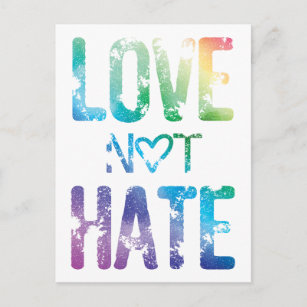 Postal El amor no odia el orgullo LGBTQ+