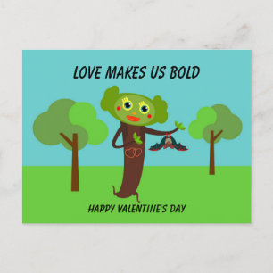Postal El amor nos hace atrevidos feriados de San Valentí