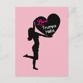 Postal El amor priva a las mujeres del odio