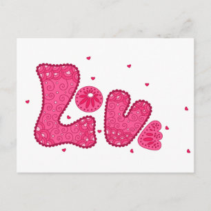Postal El amor retro rosa Fuchsia vintage Hippy