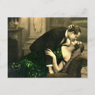 Postal El amor romántico francés besa la cosecha