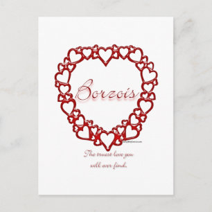 Postal El amor verdadero de Borzoi