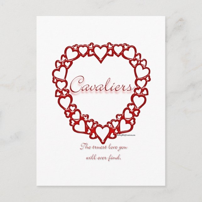 Postal El amor verdadero de Cavalier (Anverso)