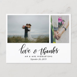 Postal El Amor Y Las Gracias De Los Bodas Modernos | Dos 
