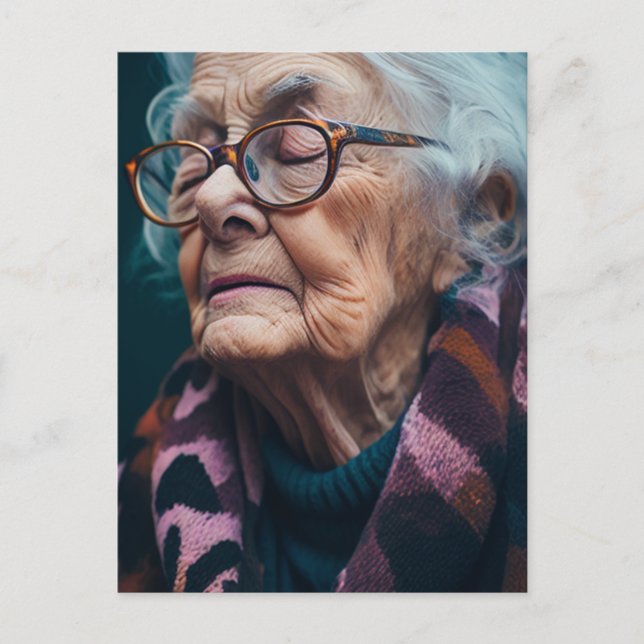 Postal El anciano (Anverso)