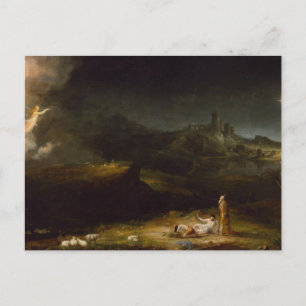 Postal El ángel apareciéndose a los pastores, Thomas Cole