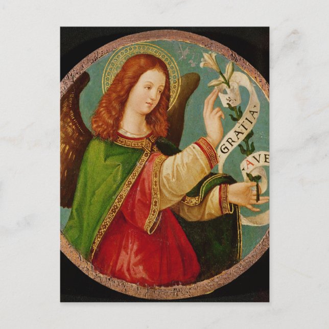 Postal El Ángel de la Anunciación (Anverso)