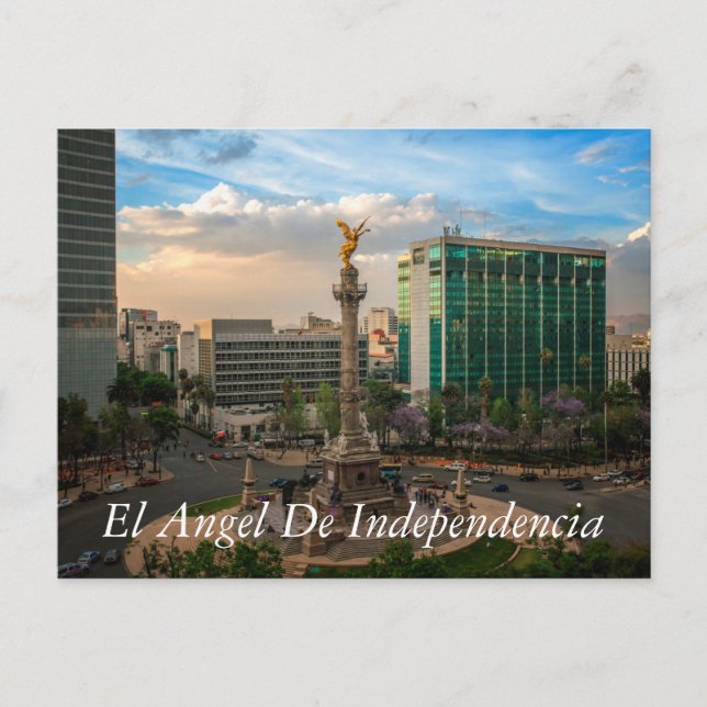 Postal El ángel de la independencia (Anverso)